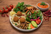 44 Falafel mit Baba Ghannoush Teller